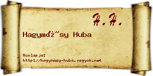Hagymásy Huba névjegykártya